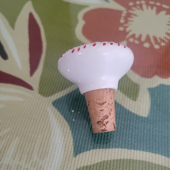 White and Red Baseball Bottle Cork - Picture 2 of 5